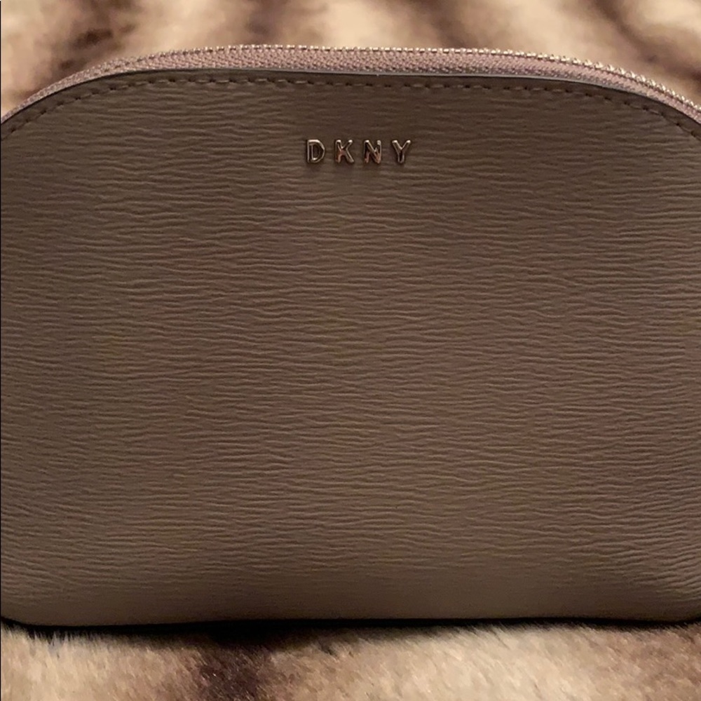 DKNY Leather Cosmetic Pouch Bag - Picture 2 of 5